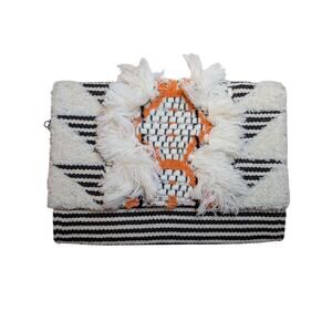 Bohemian Handmade Clutch Purse NWT One of a kind Removeable Chain Strap